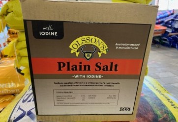 Plain Iodised salt block 20KG